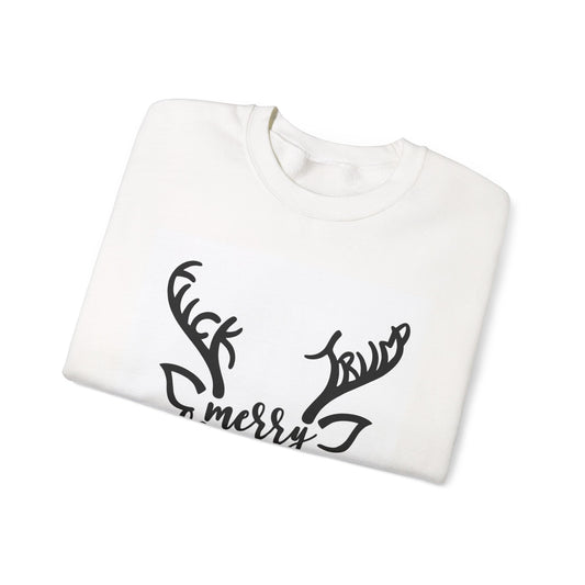 Christmas Reindeer Crewneck Sweatshirt — "Merry Christmas" Rudolph With A Hidden Message