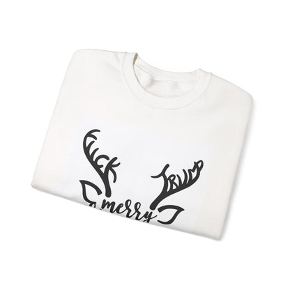 Christmas Reindeer Crewneck Sweatshirt — "Merry Christmas" Rudolph With A Hidden Message