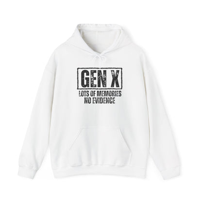 GEN X Nostalgic Hooded Sweatshirt - Lots of Memories No Evidence
