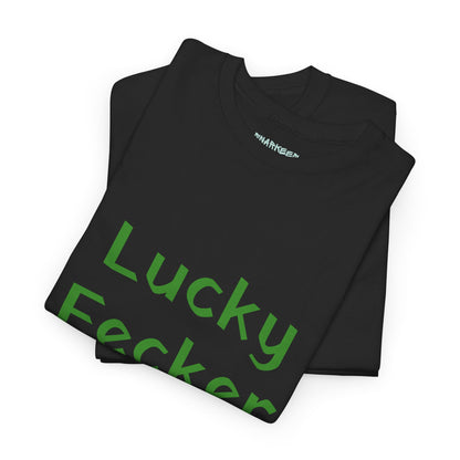 Irish Humor Unisex Heavy Cotton Tee - "Lucky Fecker"