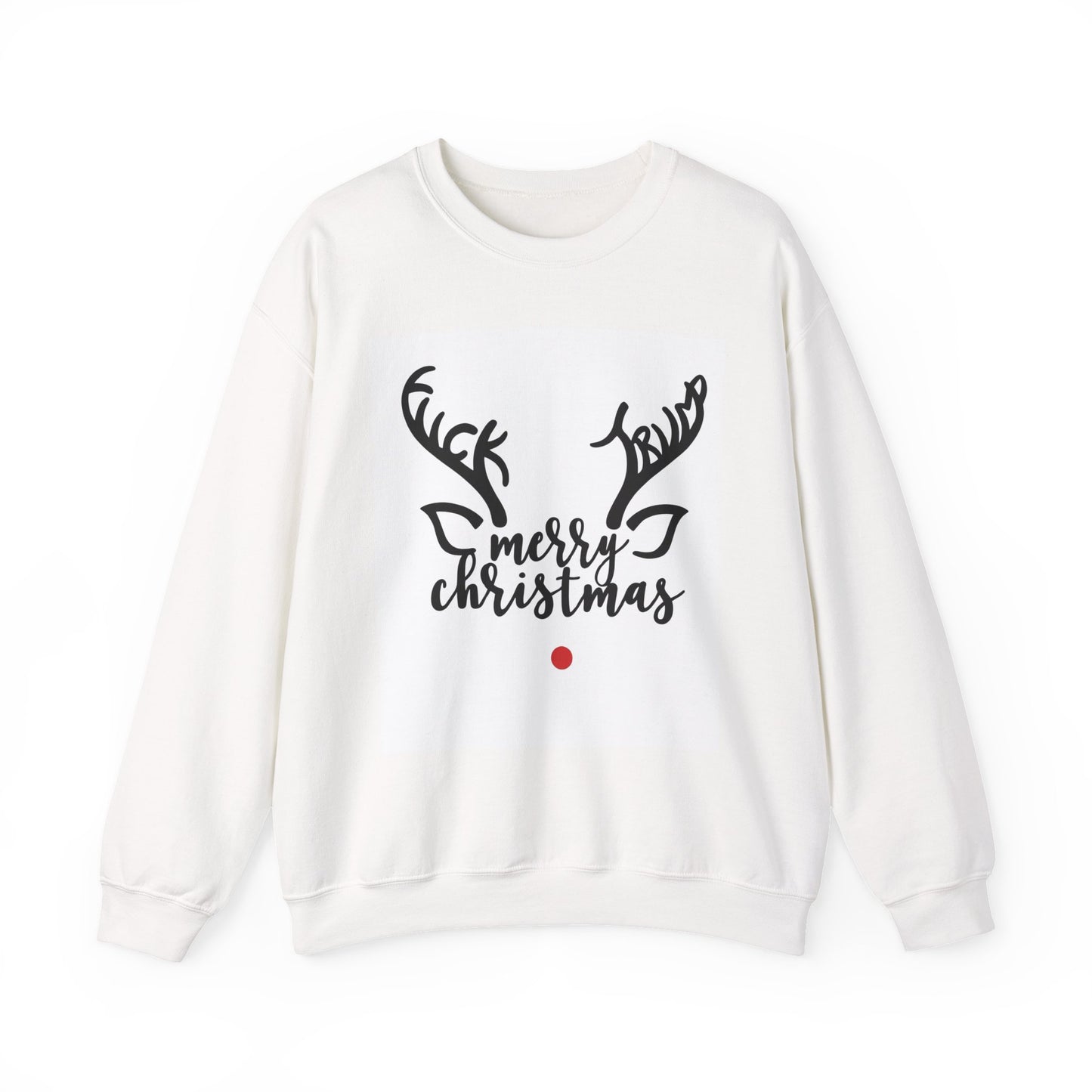 Christmas Reindeer Crewneck Sweatshirt — "Merry Christmas" Rudolph With A Hidden Message