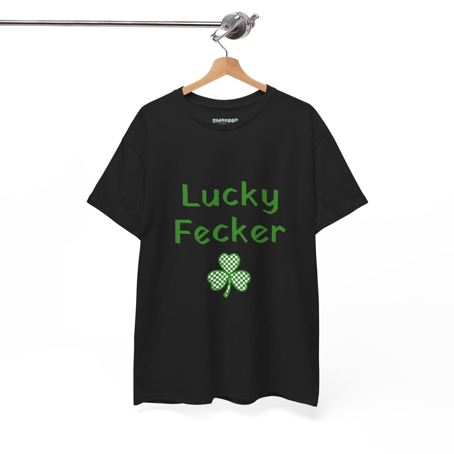 Irish Humor Unisex Heavy Cotton Tee - "Lucky Fecker"