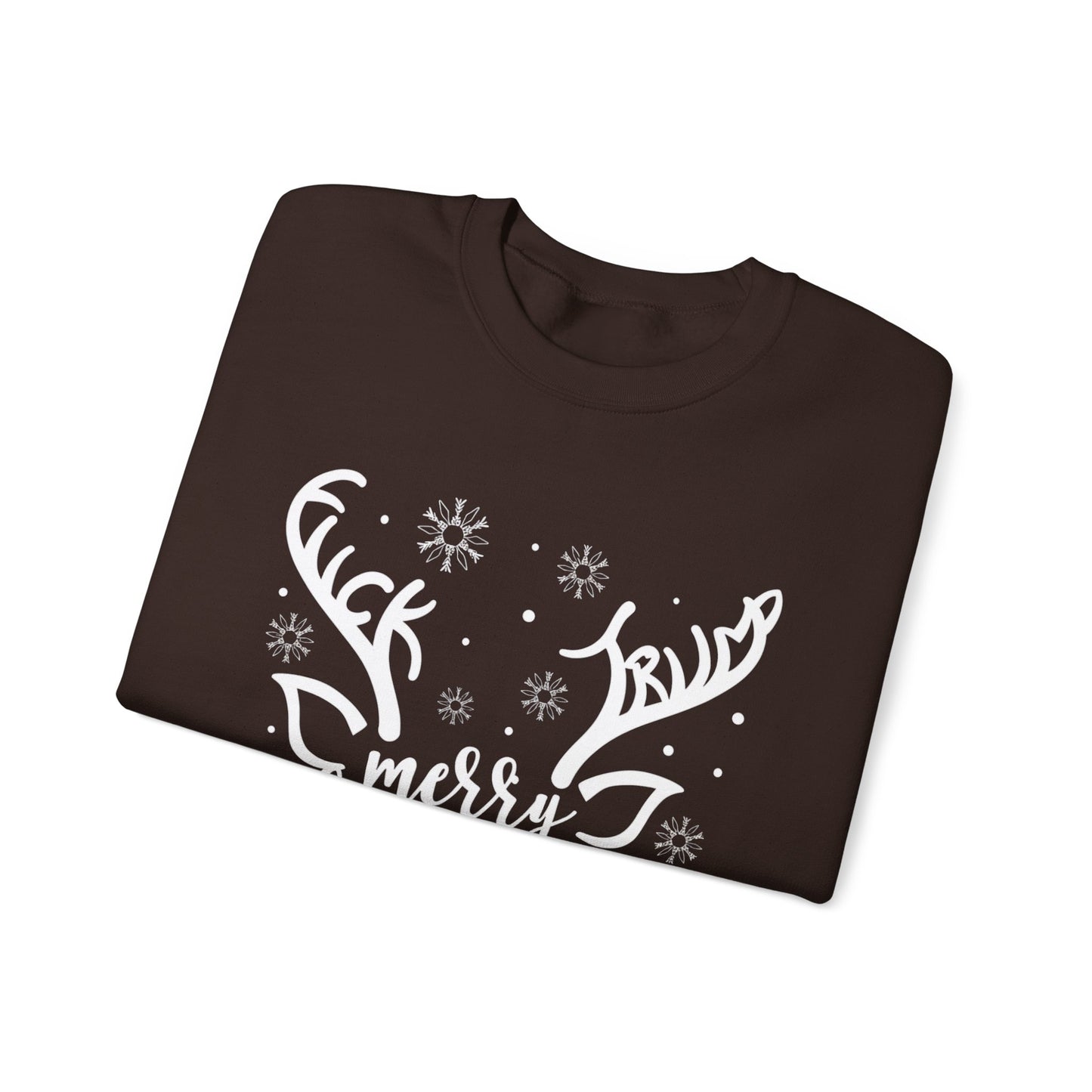 Christmas Reindeer Sweatshirt – "Merry Christmas" Rudolph Red Nose Holiday Crewneck With Special Message