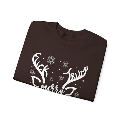Christmas Reindeer Sweatshirt – "Merry Christmas" Rudolph Red Nose Holiday Crewneck With Special Message