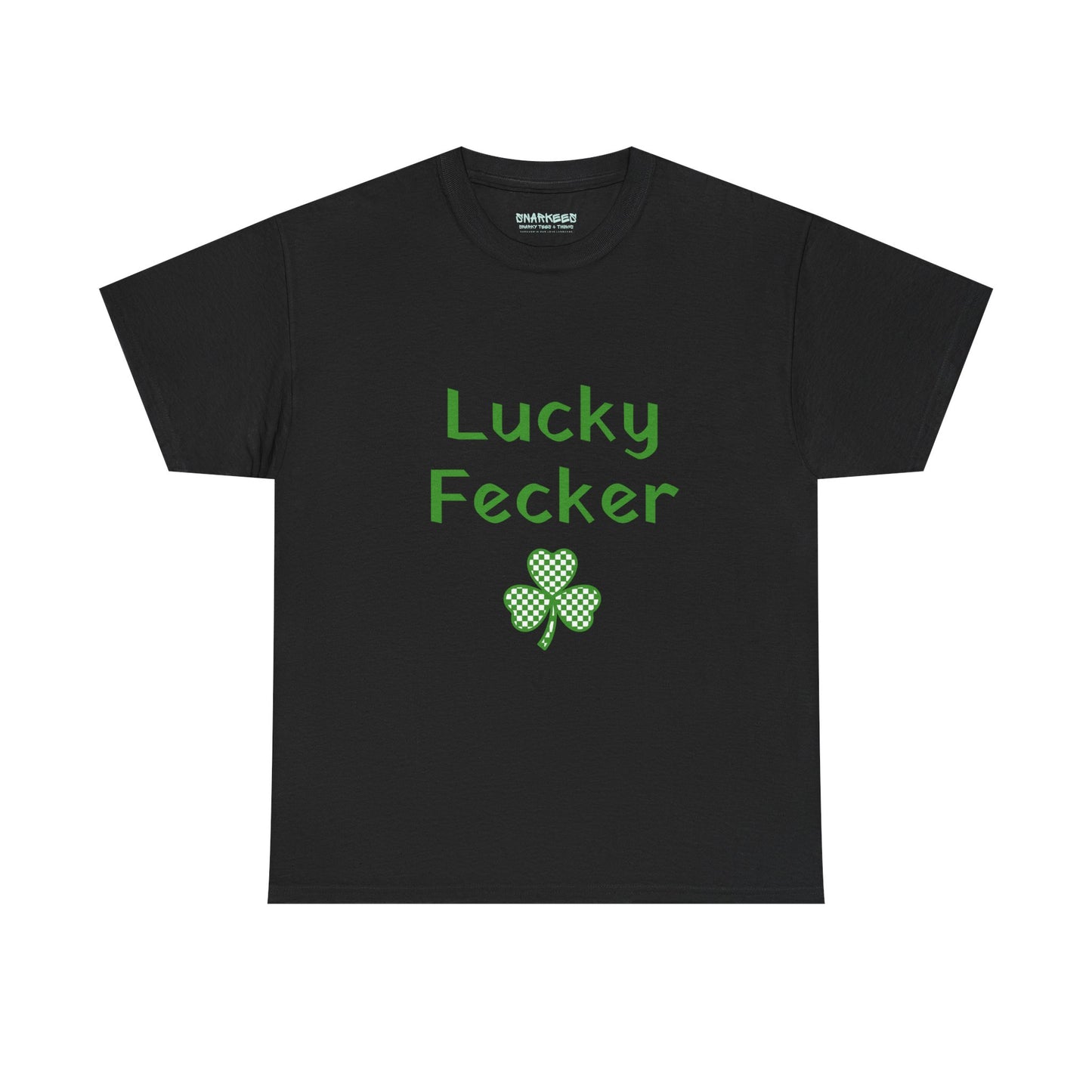 Irish Humor Unisex Heavy Cotton Tee - "Lucky Fecker"