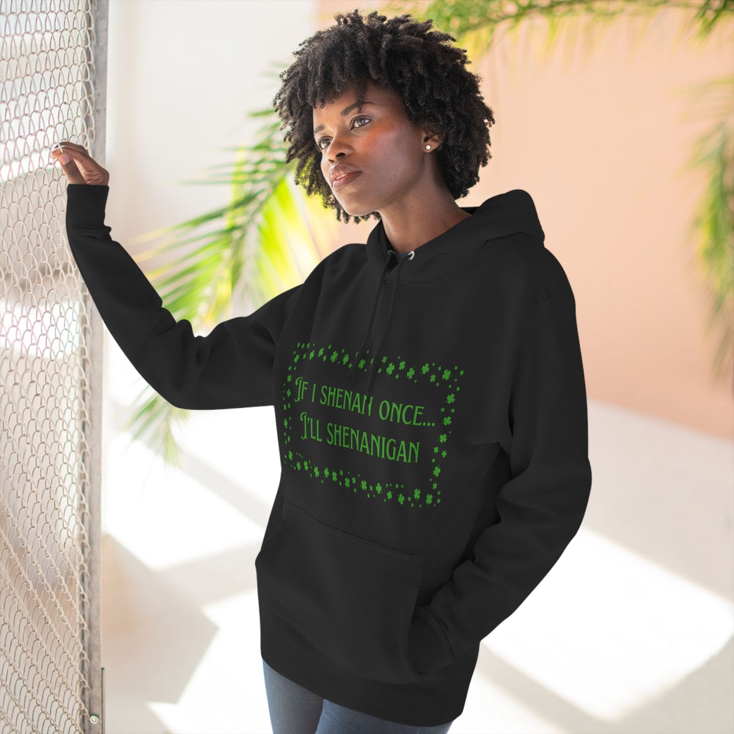 Funny St. Patrick's Day Hoodie - Shenanigans with clovers