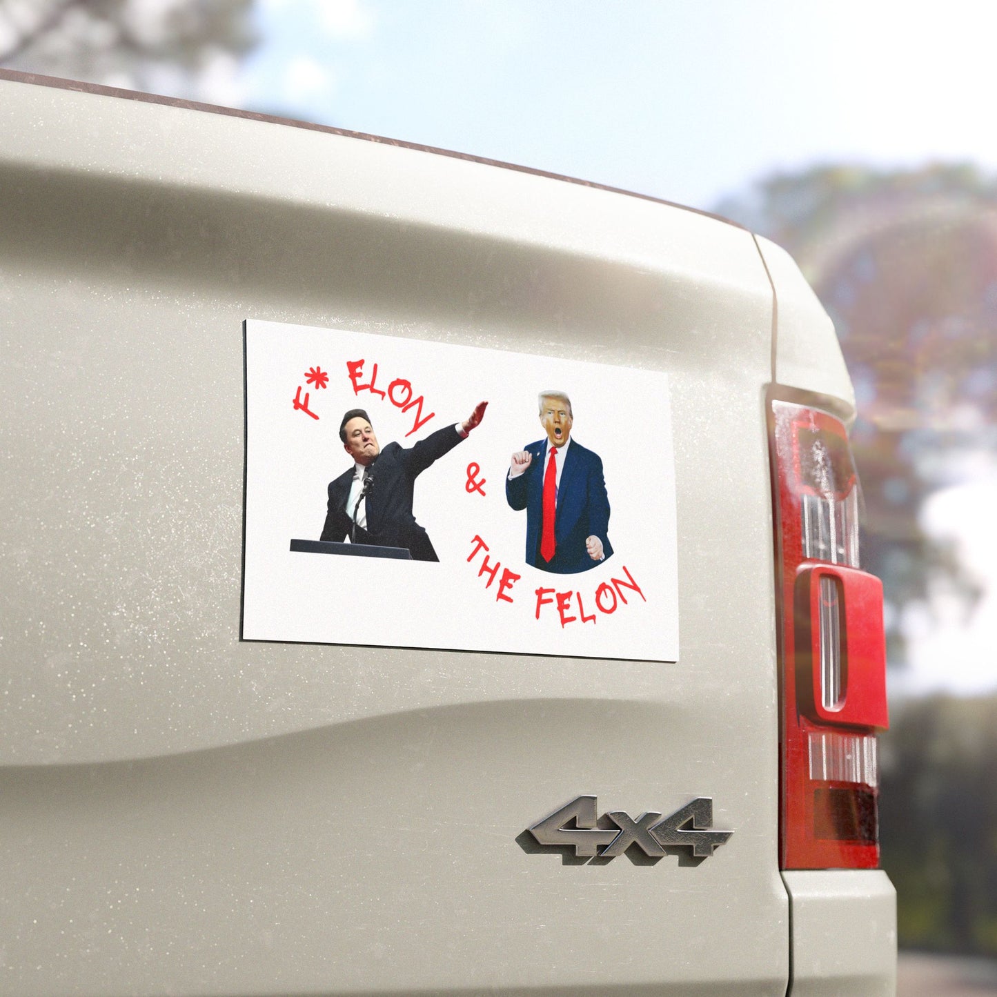 Snarkee Car Magnet - F* Elon & The Felon - Political Humor