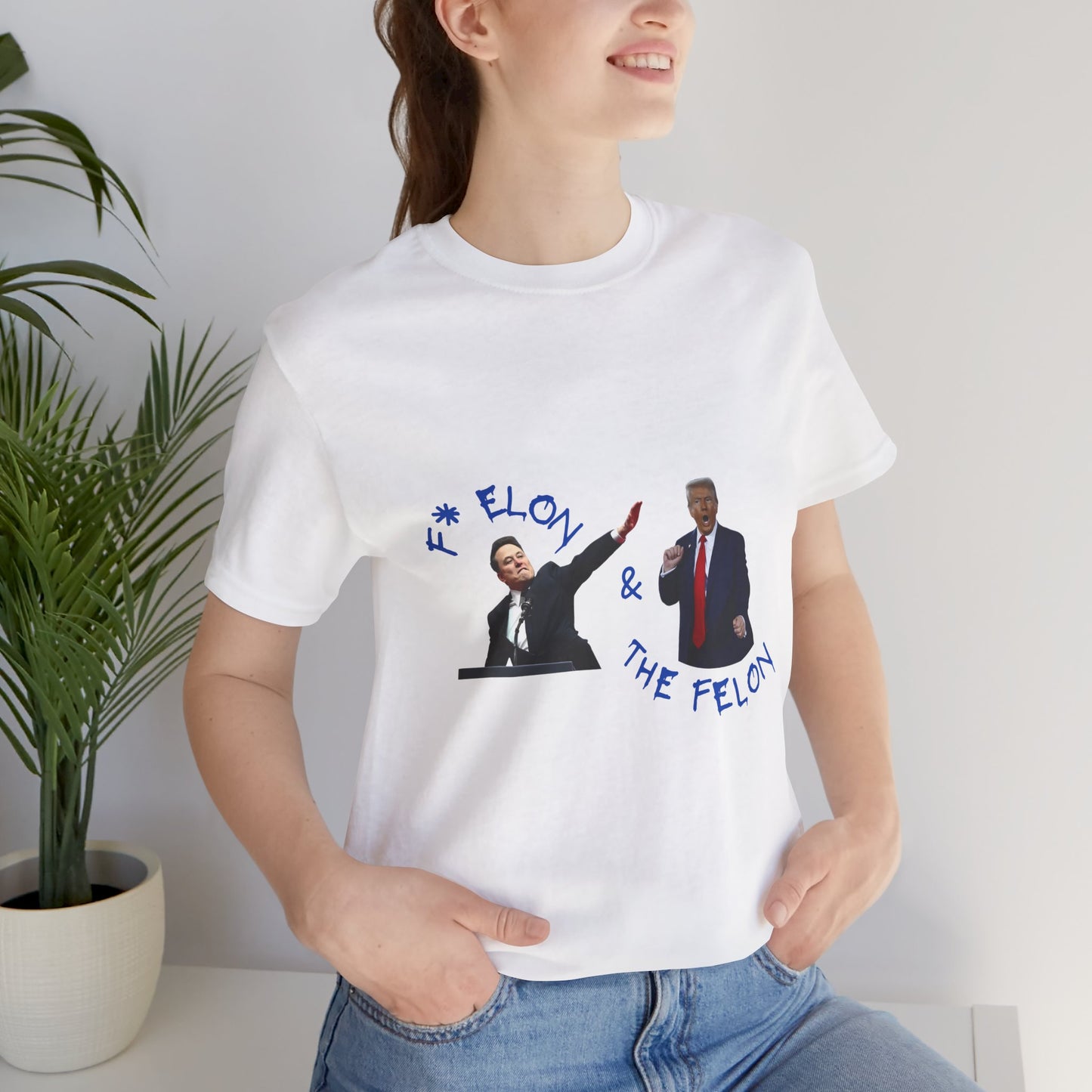 F* Elon & The Felon Unisex Jersey Tee – Bold Statement T-Shirt for Activists